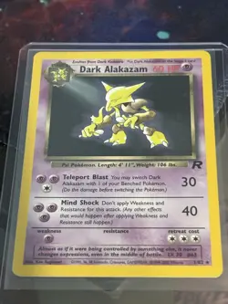 Pokemon TCG Dark Alakazam Holo Rare Card 1/82 - Image 2