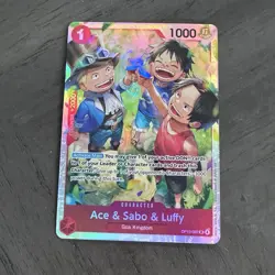 ONE PIECE TCG Ace & Sabo & Luffy OP13-007 Carrying On His Will Foil Card - Image 1