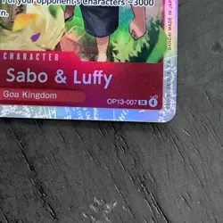 ONE PIECE TCG Ace & Sabo & Luffy OP13-007 Carrying On His Will Foil Card - Image 3
