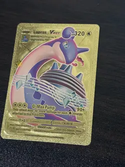 🔥Lapras Vmax Gold Foil Rainbow Pokemon Card Fan Art 320HP 🔥 - Image 1