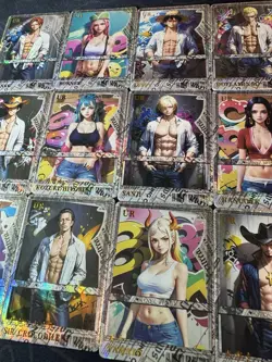 One Piece Set of 18 Collectible Character Anime Cards Muscle Sports Full Art NM - Image 3