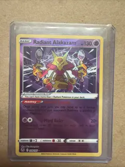 Radiant Alakazam Silver Tempest 059/195 Radiant Pokemon Card - Image 1