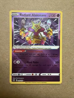 Radiant Alakazam Silver Tempest 059/195 Radiant Pokemon Card - Image 2