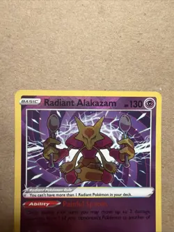 Radiant Alakazam Silver Tempest 059/195 Radiant Pokemon Card - Image 3