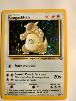Kangaskhan Holo 5/64 1999 Jungle Set Unlimited Pokemon Card LP - Image 1