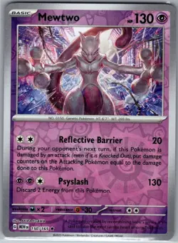 Mewtwo 150/165 Reverse Holo SV: Scarlet & Violet 151 - Pokemon Card - NM - Image 1