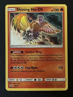 Pokemon Shining Ho-Oh SM70 Promo Holo SM Set 2017 130 HP Basic Card - Image 1