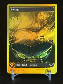 MTG Magic the Gathering Aetherdrift Swamp 509 First-Place Foil Land - Image 1