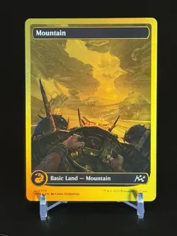 MTG Magic the Gathering Aetherdrift Mountain 510 First-Place Foil Land - Image 1
