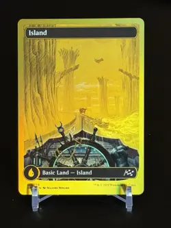 MTG Magic the Gathering Aetherdrift Island 508 First-Place Foil Land - Image 1