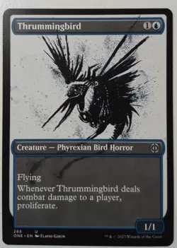Thrummingbird *Showcase Uncommon* Magic MtG x1 Phyrexia All Will Be One - Image 1