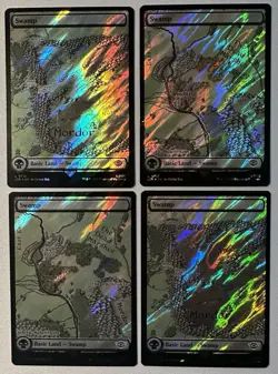 MTG / Swamp (X4) / LTR / #717,718 / SURGE FOIL / Basic Land / NM - Image 1