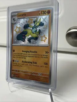 Lucario 174/091 Pokemon SV: Paldean Fates Baby Shiny Holo - Image 3