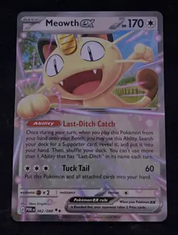 Pokemon TCG Meowth ex 062/088 Ultra Rare Perfect Order NM +1 Bonus Card - Image 1
