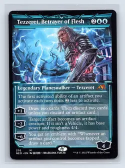 Kamigawa: Neon Dynasty #376 Tezzeret, Betrayer of Flesh (Showcase) Mythic - Image 1