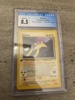 Pokemon TCG Raikou Neo Revelation 22/64 Regular Unlimited Rare! CGC NM 8.5!!! - Image 1