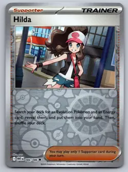 Hilda 084/086 Uncommon White Flare Pokemon Reverse Holo Near Mint - Image 1