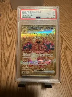 Pokemon TCG JP SV3 Ruler of the Black Flame Charizard EX 139/108 Gold PSA 10 - Image 1
