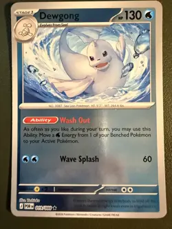 Pokemon TCG Dewgong 19/88 Perfect Order ME3 Reverse Holo NM - Image 1