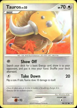 Tauros 98/127 Common Platinum Pokemon Lightly Played - Image 1