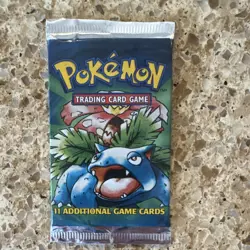 Pokemon TCG Base Set Booster Pack 1999 English 11 Cards Venusaur SEALED - Image 1