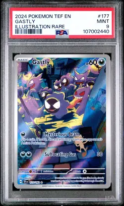 Gastly 177/162 Illustration Rare Tef En-temporal Forces Pokemon PSA 9 - Image 1