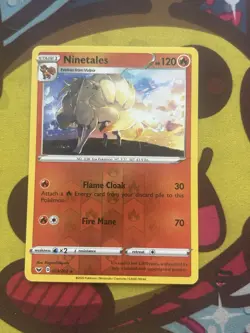 Pokemon Ninetales 023/202 - Reverse Holo - SWSH Sword & Shield Base - Excellent - Image 1
