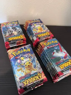 Pokemon TCG Scarlet Violet Surging Sparks 36 Sealed Booster Packs Lot - Image 1