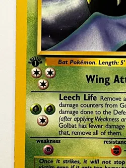 Pokemon TCG GOLBAT 34/62 Fossil (1999) Base Set. Regular. Vintage. NM/M. - Image 2