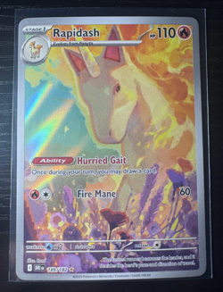 Pokemon TCG: Destined Rivals Rapidash 189/182 - Illustration Rare - Holo - SV10 - Image 1