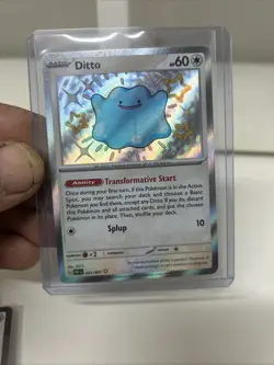 Pokemon Ditto 201/091 Baby Shiny Print Error Paldean Fates Mint NM - Image 1