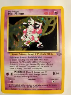 Pokemon TCG Mr. Mime Holo Rare Jungle 6/64 LP - Image 1