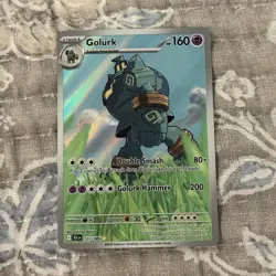Pokemon Golurk 123/086 Sv: Black Bolt Illustration Rare Holo 160 HP 200 Attack - Image 1