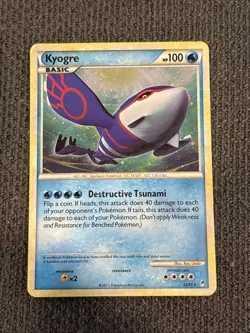 Kyogre 12/95 Pokemon Call of Legends Holo Rare 2011 English MP - Image 1
