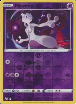 Pokemon Mewtwo 059/159 Reverse Holo Rare Crown Zenith NM - Image 1