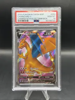 Pokemon Charizard V SWSH050 Sword & Shield Promo Holo Full Art PSA 10 - Image 1