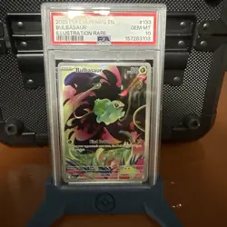 2025 Bulbasaur Mega Evolution illustration Rare PSA 10 Gem Mint 10 Pokemon TCG - Image 1