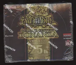 2024 YuGiOh 25th QUARTER CENTURY BONANZA 1st Ed RARITY 3 Collection 24 PACK BOX! - Image 1