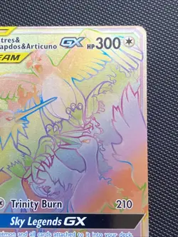 Moltres & Zapdos & Articuno GX 69/68 Rainbow Rare Hidden Fates Pokemon Near Mint - Image 4