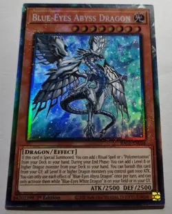 Yugioh! Blue-Eyes Abyss Dragon 1st Ed.engl RA01-EN016 Prismatic Collector's Rare - Image 1