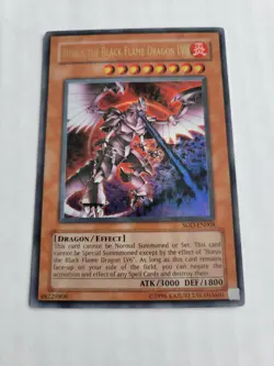 HORUS THE BLACK FLAME DRAGON LV8 SOD EN008 LP YU GI OH - Image 1
