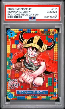 Monkey D. Luffy PSA10 2025 One Piece Japanese One Piece Day'25- #110 - Image 1
