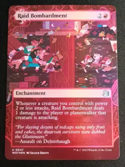MTG Wilds of Eldraine - Raid Bombardment - Foil Showcase - Image 1