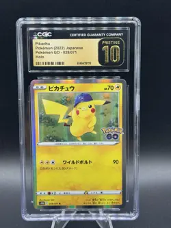 The Pokemon Company Pikachu 028/071 Pokemon GO Holo Rare JP CGC 10 2022 - Image 1