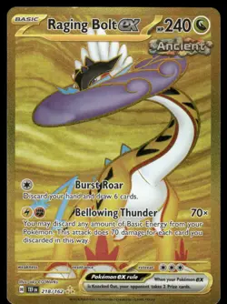Pokemon Cards Raging Bolt ex 218/162 Temporal Forces Hyper Rare NM - Image 1