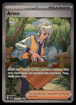 Pokemon Cards Arven 249/198 Scarlet & Violet Special Illustration Rare NM - Image 1