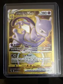 Pokemon Mewtwo VSTAR TCG Gold Secret Rare Holo Card 086/078 NM/M Condition - Image 1