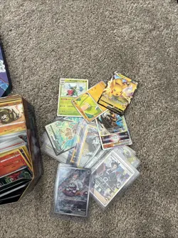 Tin of POKEMON TCG CARDS Rare/normal Cards - Image 3