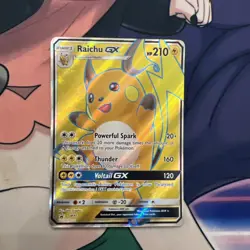 2017 Pokemon TCG Raichu GX SM90 Full Art Holo Ultra Rare Black Star Promo MINT - Image 1