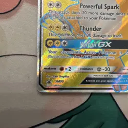 2017 Pokemon TCG Raichu GX SM90 Full Art Holo Ultra Rare Black Star Promo MINT - Image 4